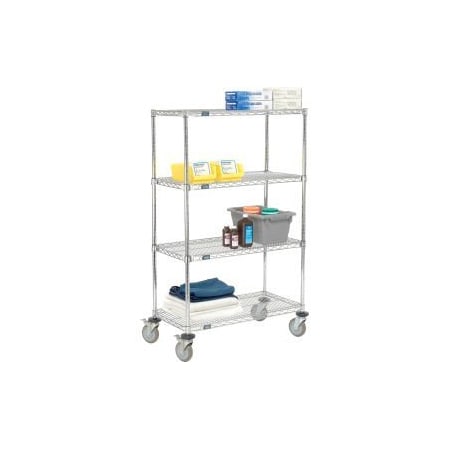 Nexel    E-Z Adjust Wire Shelf Truck 36x18x60 1200 Pound Capacity With Brakes